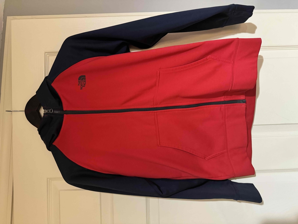 The North Face Full Zip Hooded Jacket Red Boys Size Large